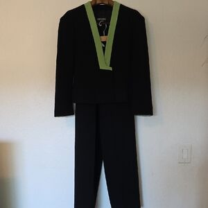 Giorgio Armani Black and Green Jacket